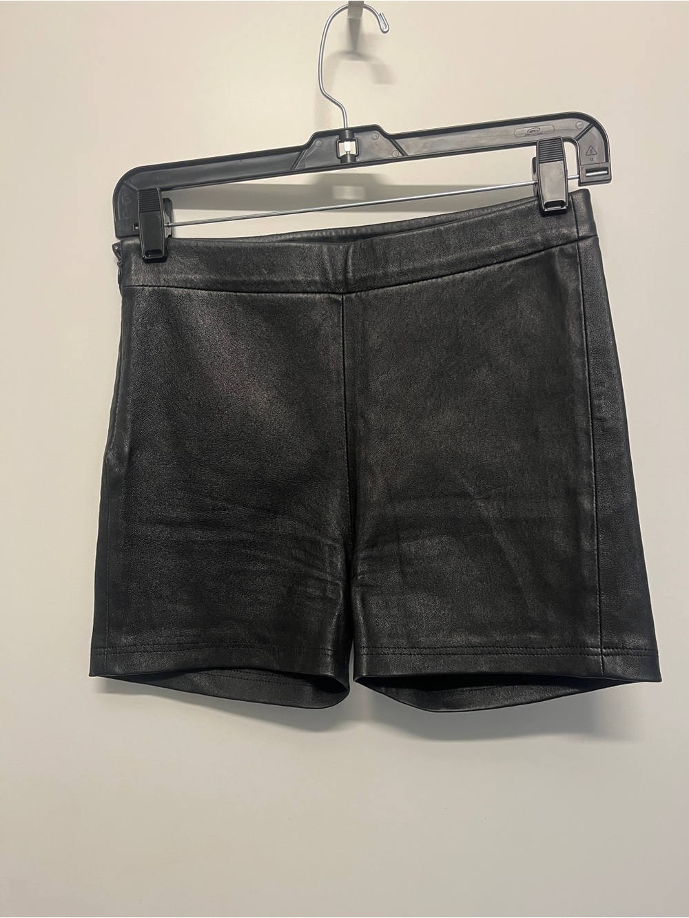 100% leather shorts